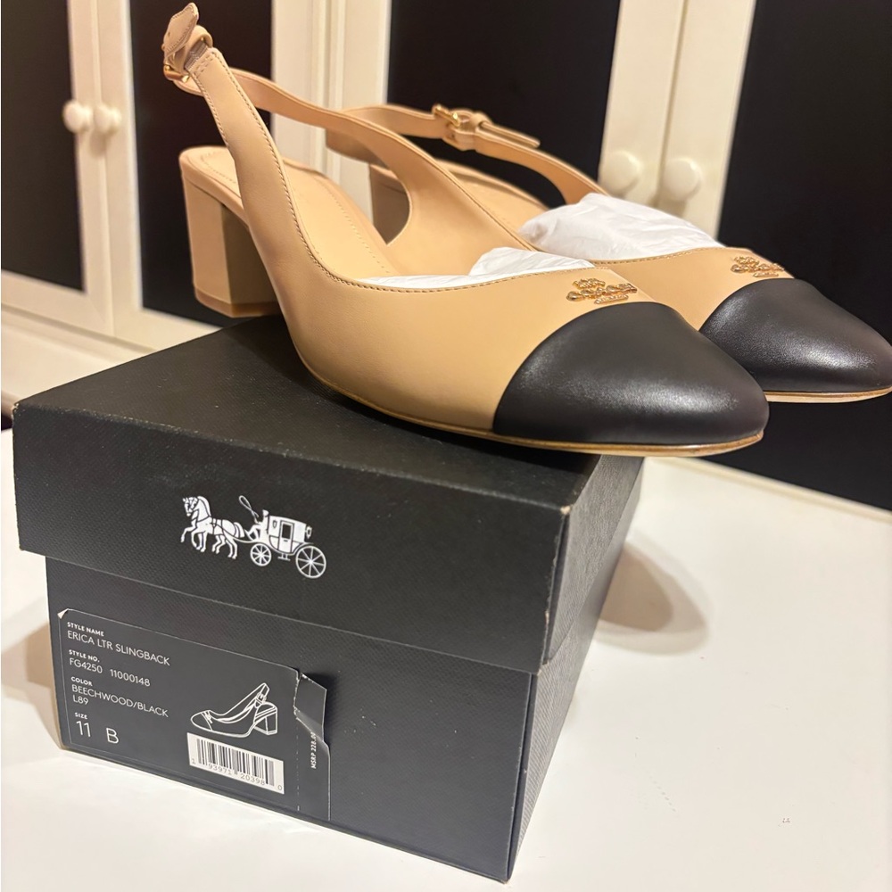Coach Erica leather slingback heels - Picture 3 of 4